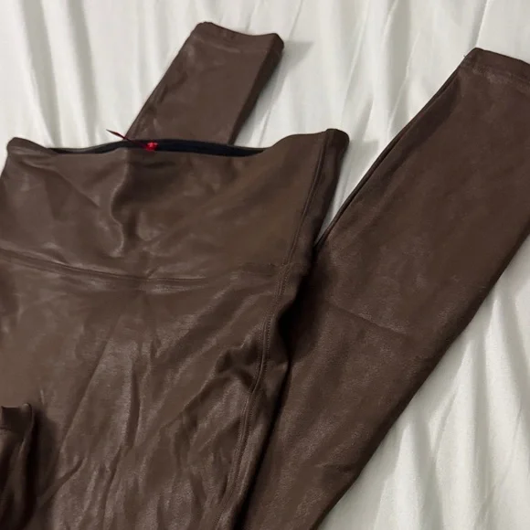 Spanx Faux Leather Leggings - Bronze Metal - Picture 5 of 7